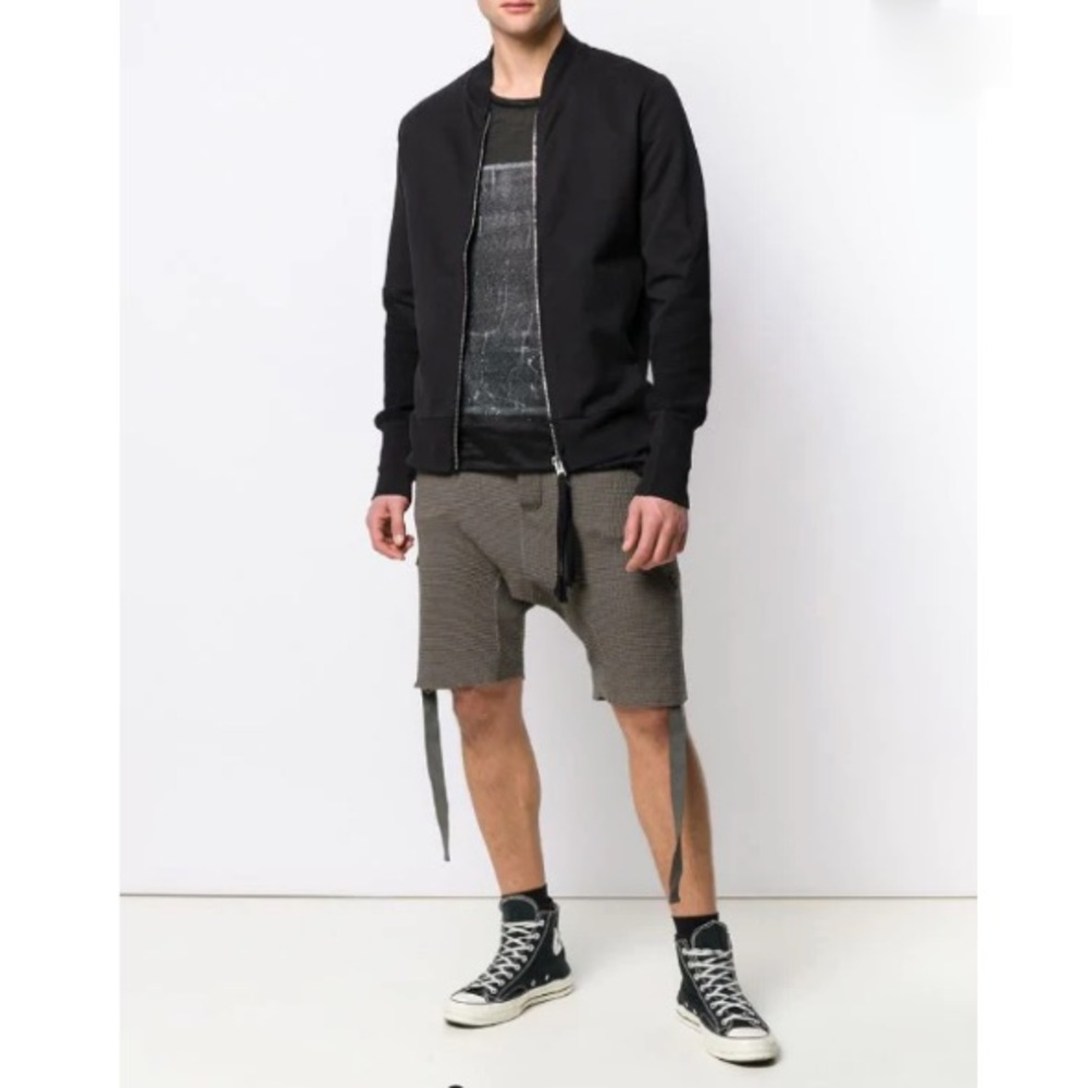 NWT THOM KROM Mesh Panel Black Bomber Jacket Large - Picture 3 of 12